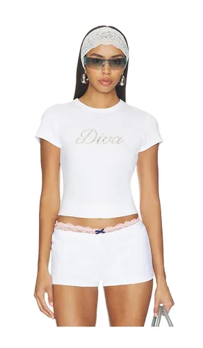 X Devon Lee Carlson Diva Cotton Ribbed Tee Shirt in . Taglia S. Also in XS, M - Frankies Bikinis - Modalova