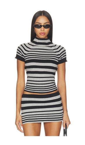 Harmony Cloud Knit Mock Neck Tee in . Size M. Also in S, XS - Frankies Bikinis - Modalova