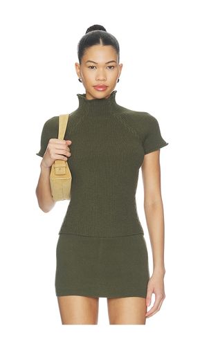 Harmony Cloud Knit Mock Neck Tee in . Size L. Also in M, S, XL, XS - Frankies Bikinis - Modalova