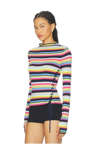 Adele Knit Mock Neck Blouse in Multi. - size L (also in M, S, XS, XXS) - Frankies Bikinis - Modalova