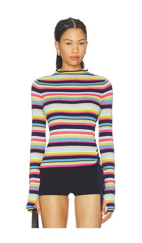Adele Knit Mock Neck Blouse in Multi. - size L (also in M, S, XS, XXS) - Frankies Bikinis - Modalova