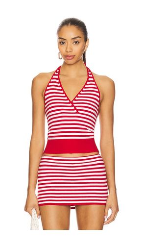 Dylan Cloud Knit Halter Top in Red. - size L (also in M, S, XL, XS) - Frankies Bikinis - Modalova
