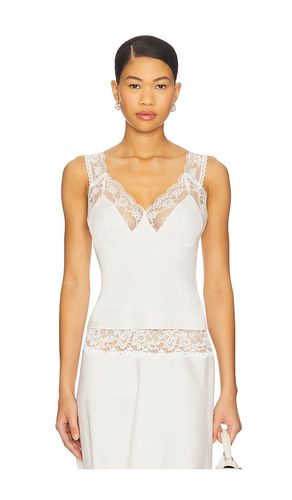 Harper Satin Top in Cream. - size L (also in M) - Frankies Bikinis - Modalova