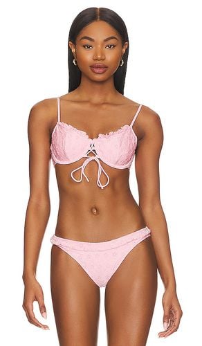 Lucia Eyelet Top in Pink. - size S (also in XS) - Frankies Bikinis - Modalova