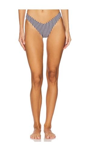 Enzo Seersucker Gingham Bottom in Black. - size L (also in M, S) - Frankies Bikinis - Modalova