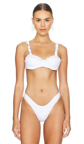 Chapel Eyelet Top in White. - size M (also in S, XS) - Frankies Bikinis - Modalova