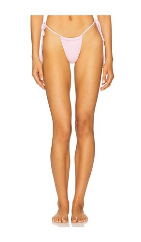 Tia Ribbed Bikini Bottom in Pink. - size L (also in M, S, XL) - Frankies Bikinis - Modalova