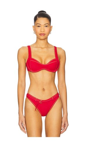 Franklin Denim Bikini Top in Red. - size M (also in S, XS) - Frankies Bikinis - Modalova