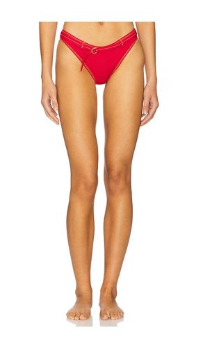 Ranger Denim Bikini Bottom in Red. - size L (also in M, S, XS) - Frankies Bikinis - Modalova
