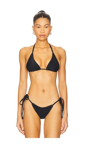 Paradise Ribbed Bikini Top in Black. - size L (also in M, S, XL, XS) - Frankies Bikinis - Modalova