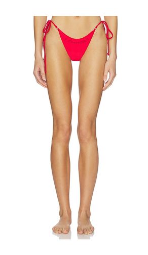 X Jennie Mackenzie Beaded Satin Bottom in Red. - size L (also in M, S) - Frankies Bikinis - Modalova