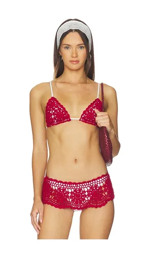Elena Crochet Bikini Top in Red. - size S (also in XS) - Frankies Bikinis - Modalova