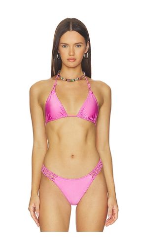 Ari Satin Bikini Top in Pink. - size S (also in XS, M, L) - Frankies Bikinis - Modalova