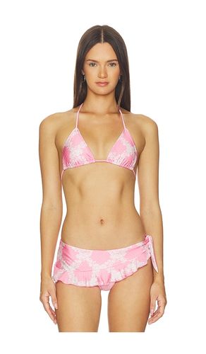 Nick Satin Bikini Top in Pink. - size S (also in XS, M, L, XL) - Frankies Bikinis - Modalova