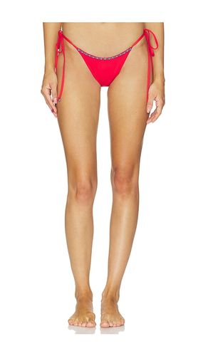 Mackenzie Beaded Bikini Bottom in Red. - size L (also in M, S, XL, XS) - Frankies Bikinis - Modalova