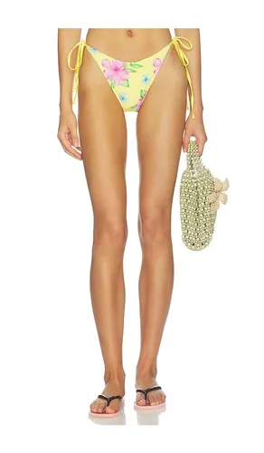 Soleil Satin Beaded Bikini Bottom in Yellow. - size M (also in S, XS) - Frankies Bikinis - Modalova