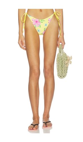 Soleil Satin Beaded Bikini Bottom in Yellow. - size M (also in XS) - Frankies Bikinis - Modalova