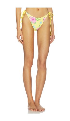 Soleil Satin Beaded Bikini Bottom in Yellow. - size M (also in S) - Frankies Bikinis - Modalova