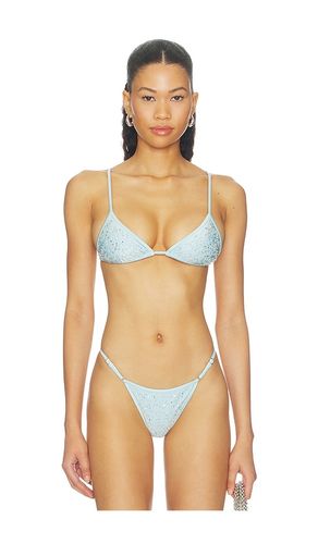 X Devon Lee Carlson Elena Sequin Bikini Top in Baby Blue. - size L (also in M, S) - Frankies Bikinis - Modalova