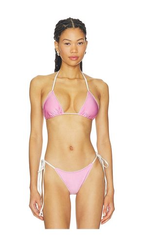 Nick Satin Top in Pink. - size L (also in M, S, XL, XS) - Frankies Bikinis - Modalova