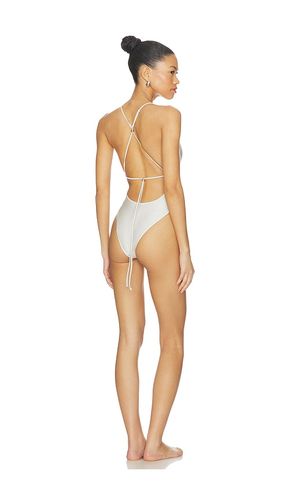 X Jennie Agnes Satin One Piece in Light Grey. - size S (also in M, L) - Frankies Bikinis - Modalova