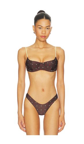 Cola Satin Top in Brown,Lemon. - size M (also in S, XS) - Frankies Bikinis - Modalova