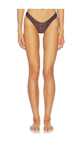Full Moon Satin Bottom in Brown,Lemon. - size L (also in M, S) - Frankies Bikinis - Modalova
