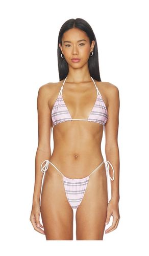 Ari Reversible Satin Bikini Top in Pink. - size M (also in S, XS) - Frankies Bikinis - Modalova