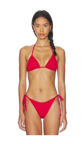 Nick Smocked Bikini Top in Red. - size L (also in M, S, XS) - Frankies Bikinis - Modalova