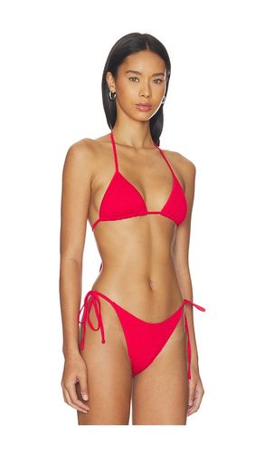 Nick Smocked Bikini Top in Red. - size S (also in XS, M, L) - Frankies Bikinis - Modalova