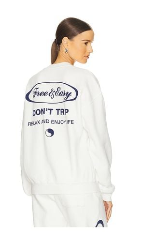 Script Heavy Fleece Sweatshirt in White. - size L (also in M, S, XL/1X) - Free & Easy - Modalova