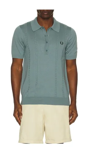 Polo cable knit en color roca talla S (también en XL/1X) - Fred Perry - Modalova