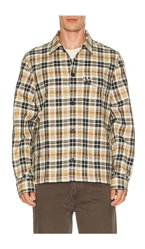 Textured Check Overshirt in Cream. - size M (also in S, XL/1X) - Fred Perry - Modalova