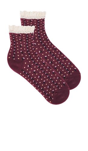 Calcetines tobilleros de punto gofre rosebud en color burgundy talla all en - Burgundy. Talla all - Free People - Modalova