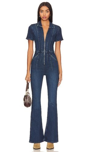 X We The Free Jayde Flare Jumpsuit in Denim-Dark. - size L (also in M, XS) - Free People - Modalova