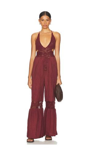 X revolve freya crochet one piece jumpsuit en color talla L en - Brown. Talla L (también en M, S, XL) - Free People - Modalova