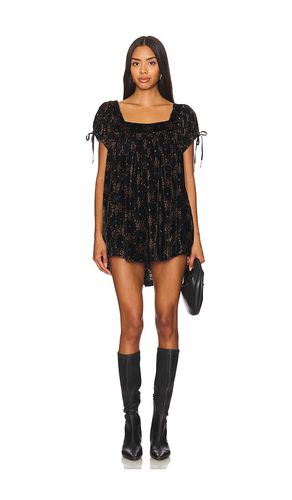 X We The Free Velvet Summer Camp Tunic Dress in Black. - size L (also in M, S, XL, XS) - Free People - Modalova