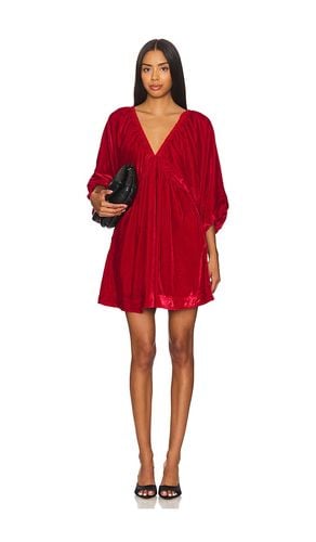 Portia Velvet Mini Dress in Red. - size M (also in S, XL, XS) - Free People - Modalova