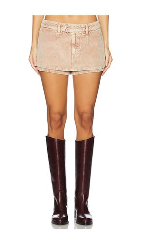 Galivanting Cord Skort in Chocolate. - size 24 (also in 25, 26, 27, 28, 29, 30, 31, 32) - Free People - Modalova