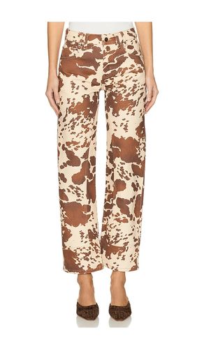 X We The Free Risk Taker Printed Wide Leg Jeans in Brown. - size 26 (also in 27, 28, 29, 30, 31) - Free People - Modalova