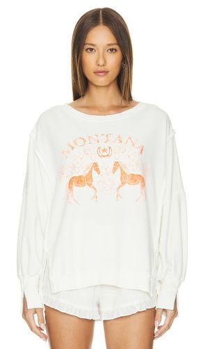 Graphic Camden Sweatshirt in White. - size M (also in L, S, XS) - Free People - Modalova