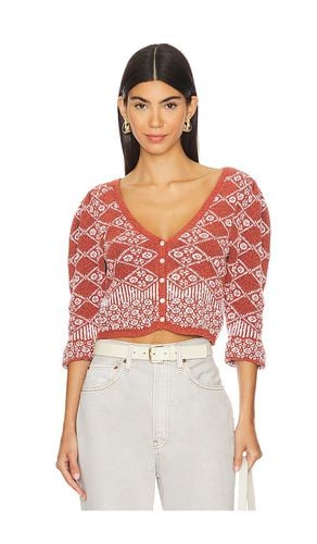 Geo Floral Cardi in Red. - size L (also in M, S, XL, XS) - Free People - Modalova