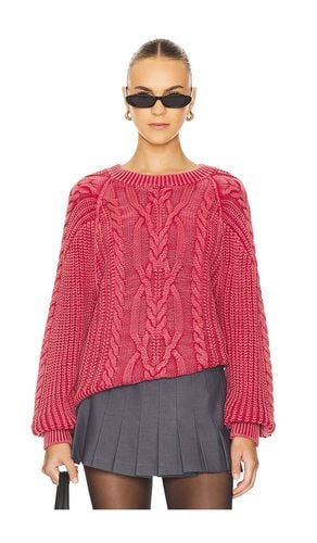 Frankie Cable Sweater in Red. - size M (also in S, XS) - Free People - Modalova