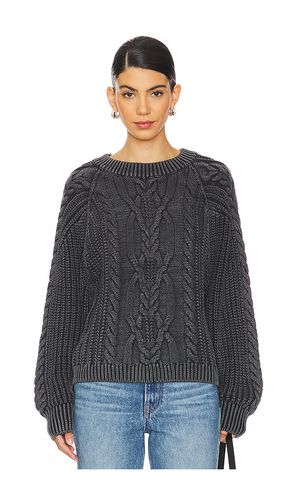 Frankie Cable Sweater in Charcoal. - size M (also in L, S, XL, XS) - Free People - Modalova