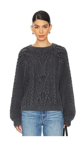 Frankie Cable Sweater in Charcoal. - size M (also in S, XS) - Free People - Modalova