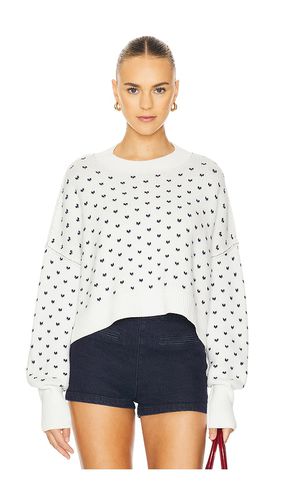 Pattern Easy Street Crop Sweater in White. - size L (also in M, S, XL, XS) - Free People - Modalova