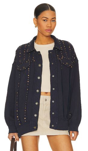 Chaqueta vaquera keepin' on en color talla L en - Navy. Talla L (también en XL) - Free People - Modalova