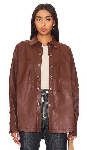 Easy Rider Faux Leather Shacket in Cognac. - size L (also in M, XL) - Free People - Modalova