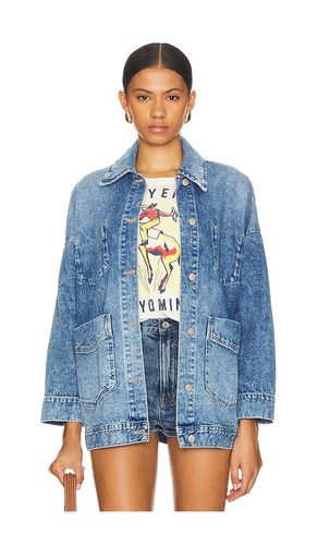 Chaqueta denim avery en color denim-medium talla L en - Denim-Medium. Talla L (también en M, S) - Free People - Modalova