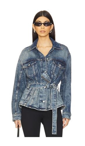 X REVOLVE Knotted Denim Jacket in Blue. - size S (also in XS) - Free People - Modalova